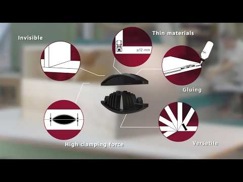 Tenso P 10 – Self-clamping connector for gluing thin materials from a thickness of 12 mm