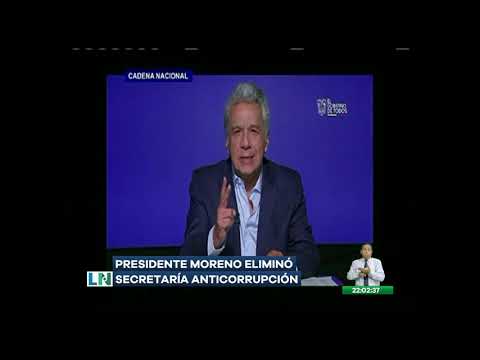 Presidente Moreno eliminó Secretaría Anticorrupción