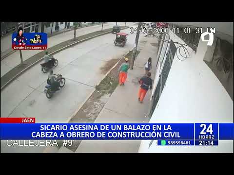 Jaén: sicario asesina a balazos a obrero de construcción civil