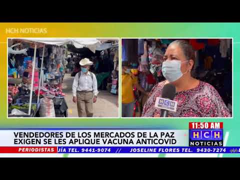 Vacunas contra #Covid19, piden 300 locatarios en Calle del Comercio, La Paz