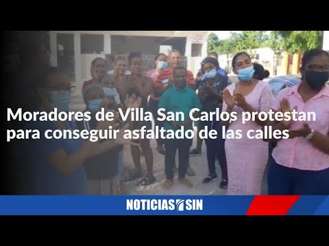 Moradores de Villa San Carlos protestan para conseguir asfaltado de las calles