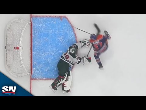 Wilds Marc-Andre Fleury Makes Stunning Poke Check To Deny Oilers Connor McDavid