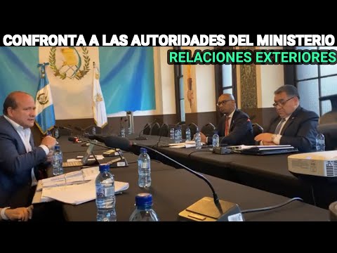 CRISTIAN ALVAREZ CONFRONTA A LAS AUTORIDADES DEL MINISTERIO DE RELACIONES EXTERIORES, GUATEMALA.