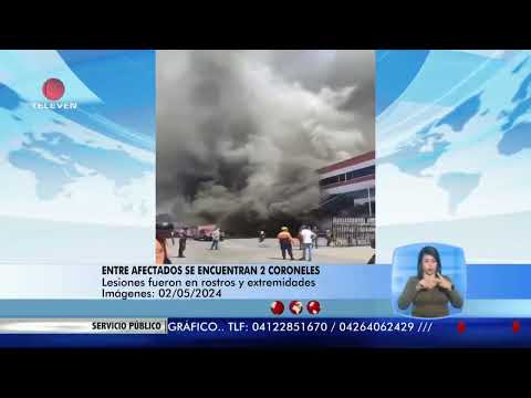 5 bomberos registran quemaduras tras incendio en Caracas - El Noticiero emisión meridiana 02/05/24