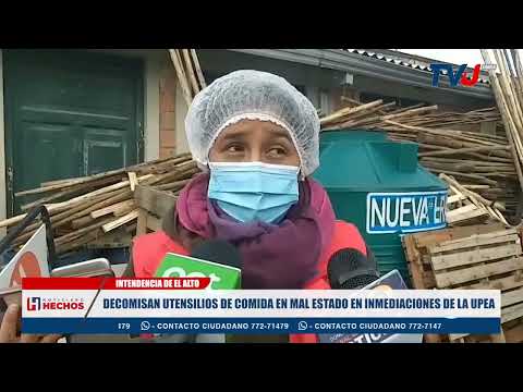 DECOMISAN UTENSILIOS DE COMIDA EN MAL ESTADO EN INMEDIACIONES DE LA UPEA