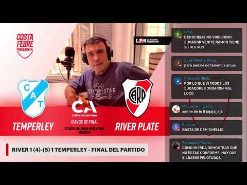 RIVER vs Temperley | EN VIVO | 16avos de Final - Copa Argentina | Relata Lito Costa Febre