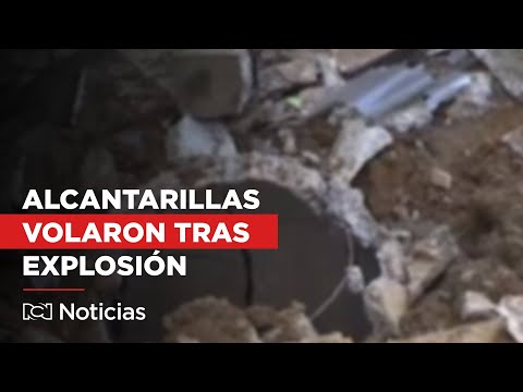 Grave explosión en Medellín provocó que alcantarillas salieran volando