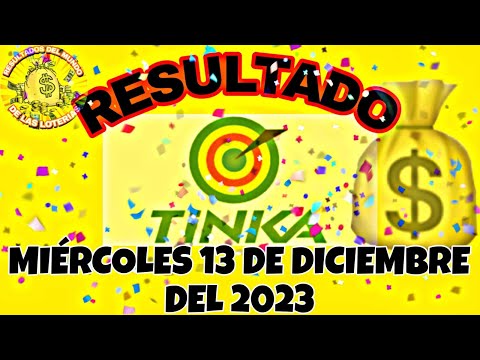 RESULTADO TINKA DEL MIÉRCOLES 13 DE DICIEMBRE DEL 2023 /LOTERÍA DE PERÚ/