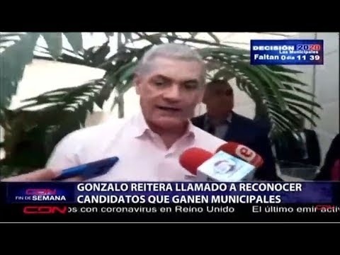 Gonzalo reitera llamado a reconocer candidatos que ganen municipales