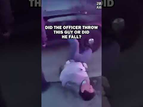 Did the officer throw this guy or did he fall?