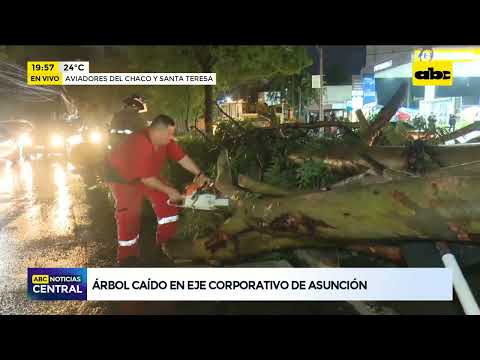 Efectos del temporal en Eje Corporativo de Asunción