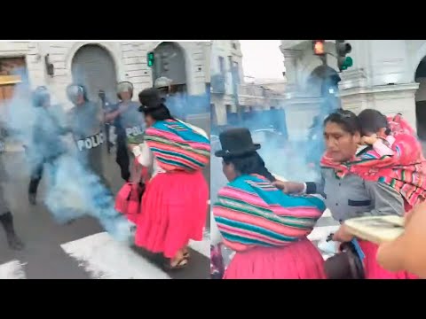 Investigarán a policías que lanzaron gas lacrimógeno a aimaras en protestas