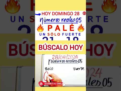 HOY DOMINGO PALÉ y SÚPER  Números para hoy DOMINGO 28/04/2024 #dineroparahoy #loteria #sorteos
