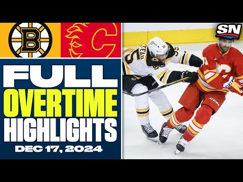 Boston Bruins at Calgary Flames | FULL Overtime Highlights - December 17, 2024