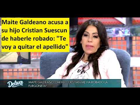 Maite Galdeano acusa a su hijo Cristian Suescun de haberle robado: Te voy a quitar el apellido