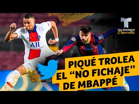 Piqué se mofa del no fichaje de Mbappé por el Real Madrid | Telemundo Deportes