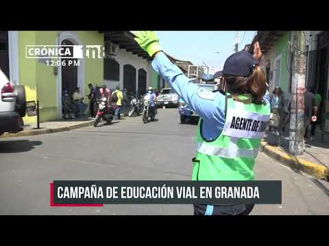 Comparten mensaje de prevención para menos accidentes en Granada - Nicaragua