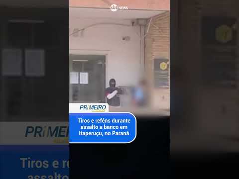 Vídeos mostram momento de assalto a banco em Itaperuçu, no Paraná