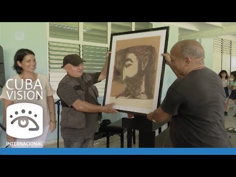 Cuba - Artsitas cubanos Ernán López-Nussa y Nelson Domínguez visitan escuela de arte en Villa Clara