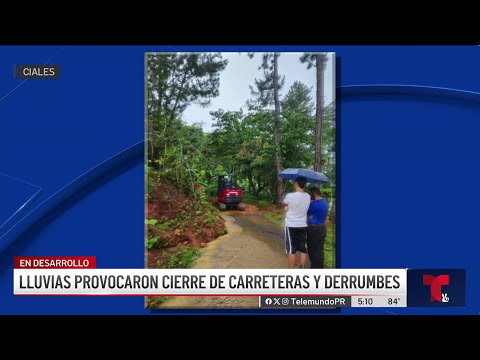 Reabren carreteras que fueron afectadas por derrumbes en Ciales