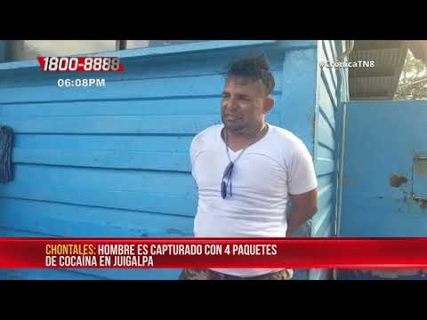 Capturan a La Máquina con paquetes de cocaína en Juigalpa – Nicaragua