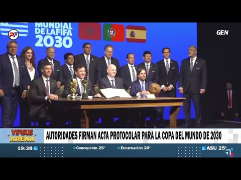 Firma de Acta Protocolar para el Mundial 2030 y la Inauguración del CARDIF - VERSUS ARENA
