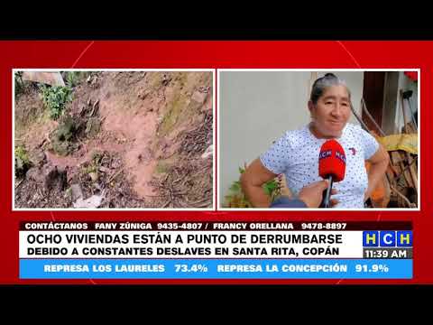 #HCHCopán | A punto de desplomarse viviendas por deslaves y derrumbes en Campamento, Santa Rita