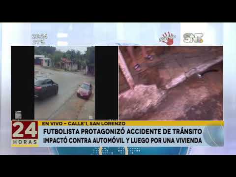 Futbolista protagonizó  accidente de tránsito en San Lorenzo