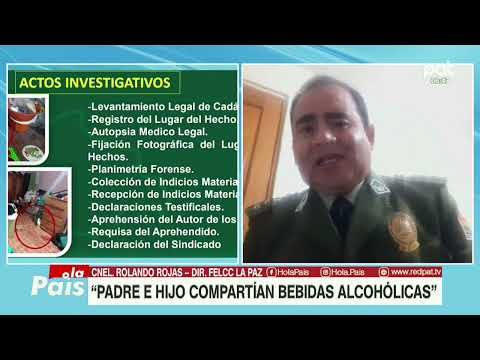 HOMBRE LE QUITA LA VIDA SU PADRE MIENTRAS CONSUMIAN BEBIDAS ALCOHOLICAS
