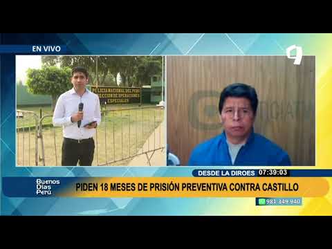 Piden prisión preventiva para Castillo: colocan valla de seguridad para replegar a manifestantes