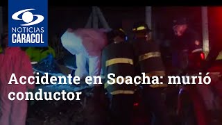 Trágico accidente en Soacha: murió joven conductor tras chocar con camión