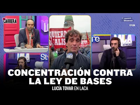 Concentración contra la ley de bases / Gabriel Solano