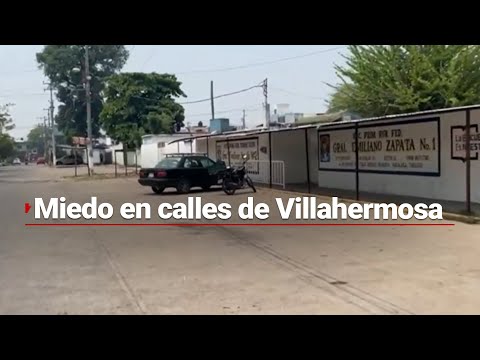 Calles desiertas y ausentismo escolar en Villahermosa por ataques a comercios e incendios de casas