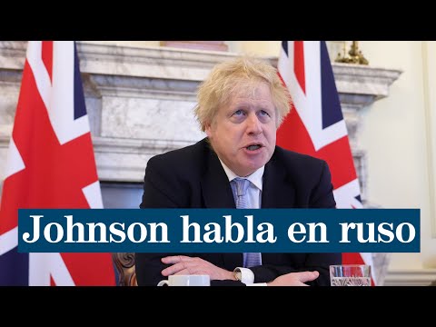 Johnson habla en ruso: No creo que esta guerra sea en vuestro nombre