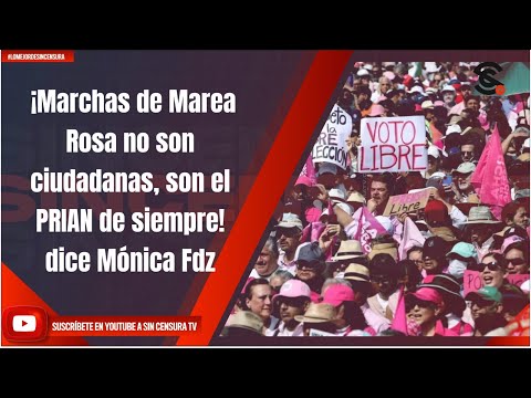 ¡Marchas de Marea Rosa no son ciudadanas, son el PRIAN de siempre! dice Mo?nica Fdz