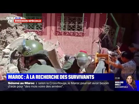 Après le séisme, les Marocains s'activent pour chercher des survivants