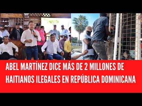 ABEL MARTÍNEZ DICE MÁS DE 2 MILLONES DE HAITIANOS ILEGALES EN REPÚBLICA DOMINICANA