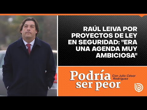 Raúl Leiva por proyectos de ley en seguridad: Era una agenda muy ambiciosa