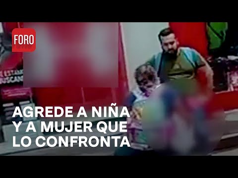 Sujeto agrede a niña en plaza comercial y golpea a persona que lo grabó - Las Noticias