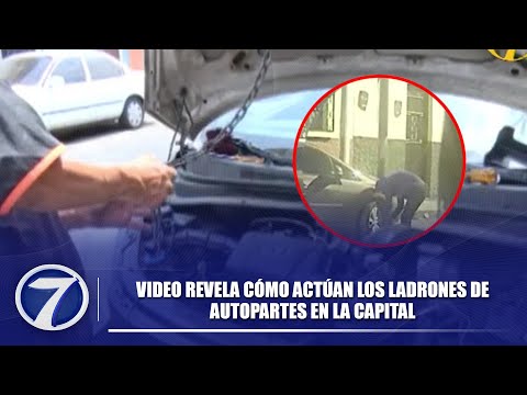 Video revela cómo actúan los ladrones de autopartes en la capital