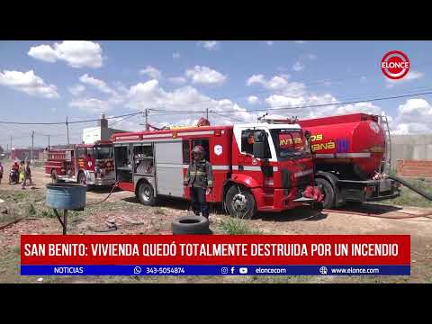 San Benito: Vivienda quedó totalmente destruida por un incendio