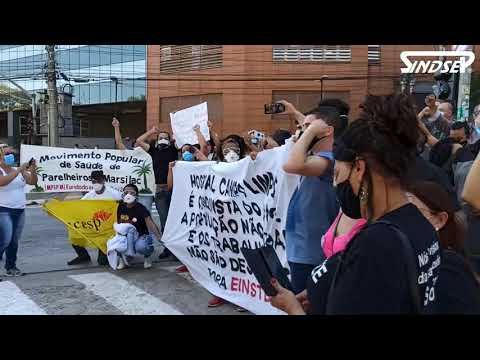 Manifestantes vão ao Albert Einstein dizer que não aceitam terceirização do Hospital do Campo Limpo