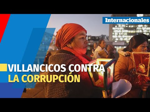 Guatemaltecos cantan villancicos contra la corrupción