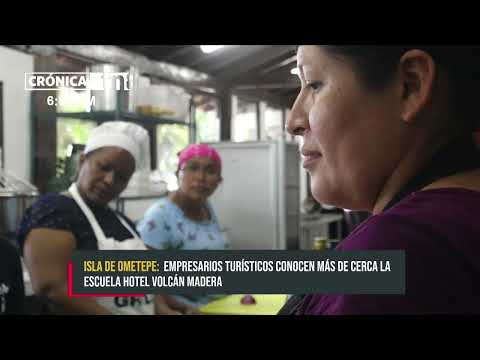 Empresarios turísticos visitan la escuela hotel Volcán Madera en Ometepe
