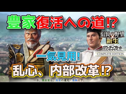＜信長の野望・新生PKCE＞滅亡の豊家、恐怖の乱心（豊臣家、一気見）