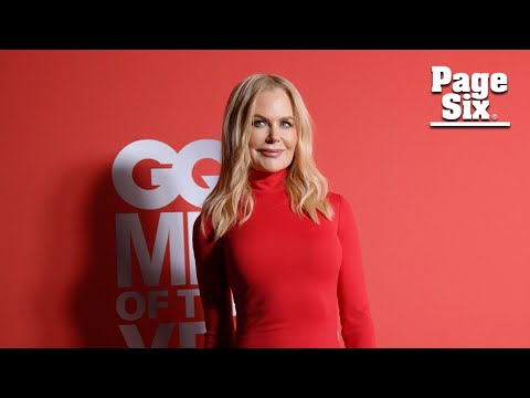 Nicole Kidman is all laced up in a fiery red gown at British GQ Men of the Year Awards