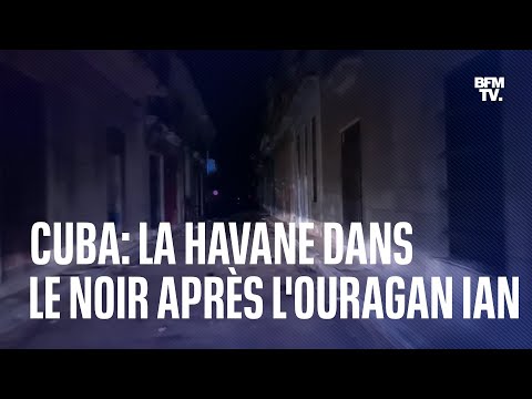 Cuba: les images de la capitale plongée dans le noir après le passage de l'ouragan Ian