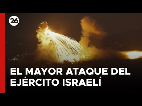 Líbano amanece cubierto de humo y fuego por el mayor ataque del Ejército israelí