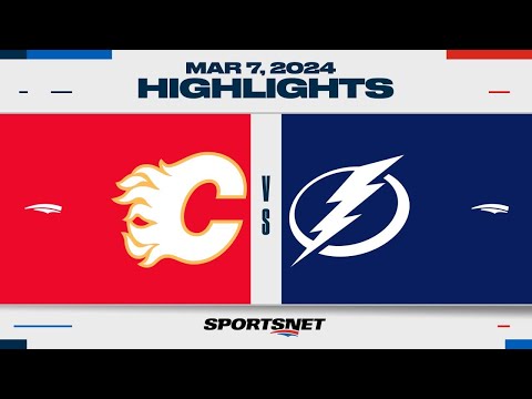 NHL Highlights | Flames vs. Lightning - March 7, 2024