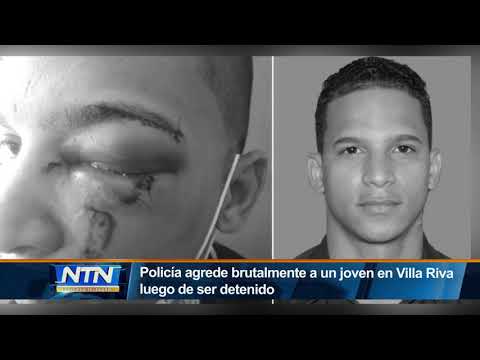 Policía agrede brutalmente a un joven en Villa Riva luego de ser detenido